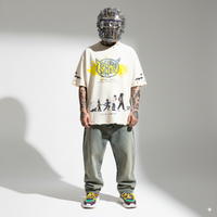 JCOLE OVERSIZE UNISEX OFF-WHITE TSHIRT (BOXYFIT)