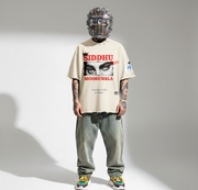 SIDHU MOOSEWALA OVERSIZE UNISEX  OFF WHITE TSHIRT ( BOXY FIT)
