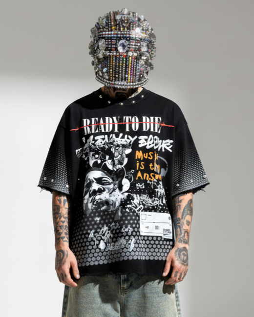 NOTORIOUS B.I.G OVERSIZE UNISEX BLACK TSHIRT (BOXYFIT)