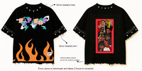 HIP HOP ALL STAR OVERSIZE UNISEX BLACK TSHIRT (BOXYFIT)