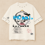 KALAKAAR OVERSIZE UNISEX OFF-WHITE TSHIRT (BOXYFIT)