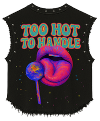 TOO HOT HANDLE UNISEX BLACK VEST (BOXYFIT)