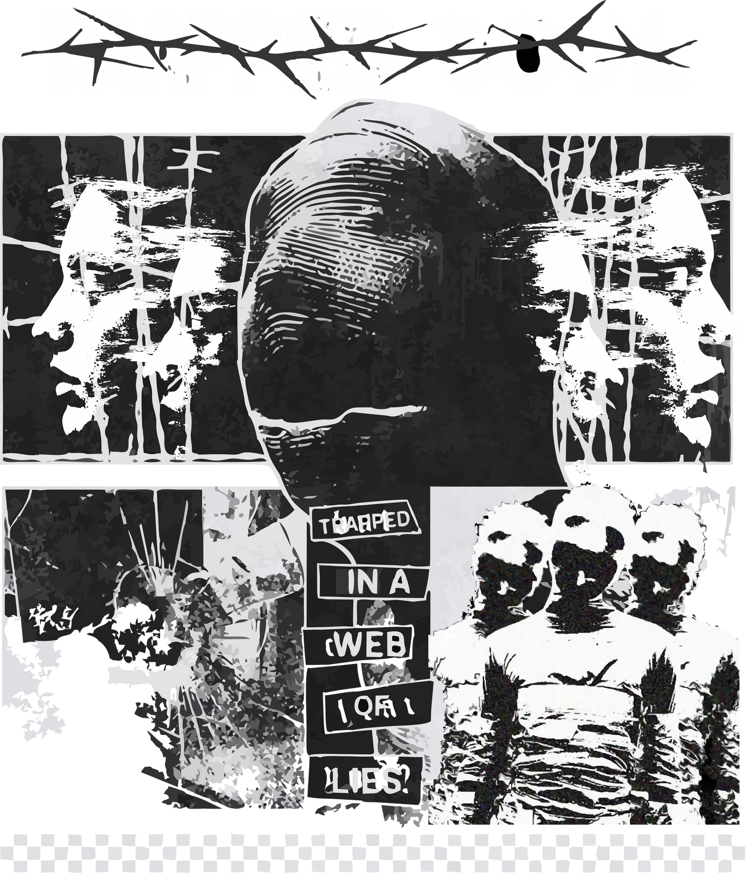 TRAPPED SOUL UNISEX BLACK VEST (BOXYFIT)