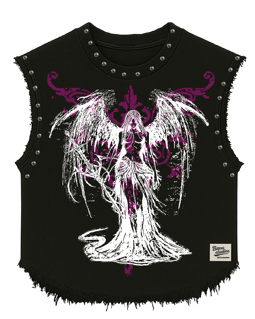 FALLEN ANGEL UNISEX BLACK VEST (BOXYFIT)