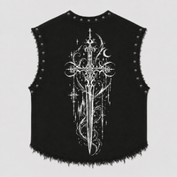 FALLEN ANGEL UNISEX BLACK VEST (BOXYFIT)