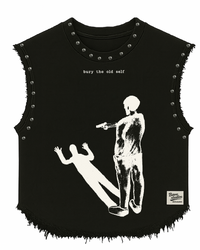 BURY THE OLD SELF UNISEX BLACK VEST (BOXYFIT)