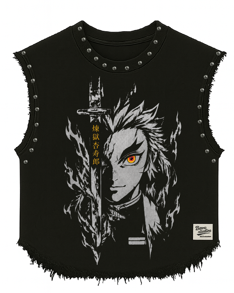 DEMON SLAYER HASHIRA  UNISEX BLACK VEST (BOXYFIT)