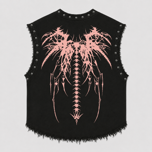 THE LAST SERAPH UNISEX BLACK VEST (BOXYFIT)
