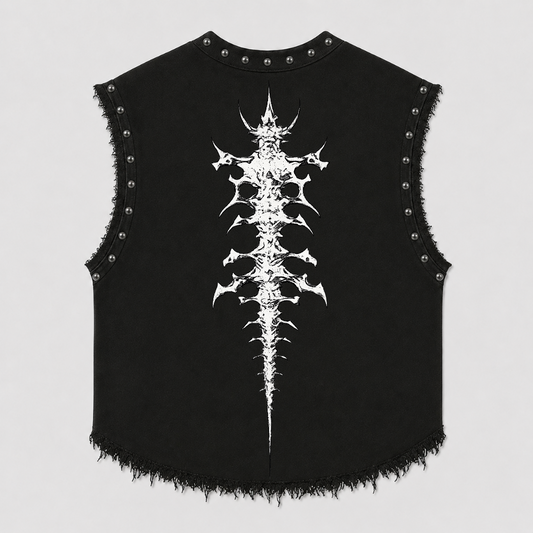 REST IN ECSTASY UNISEX BLACK VEST (BOXYFIT)