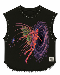 ENTER THE PORTAL UNISEX BLACK VEST (BOXYFIT)
