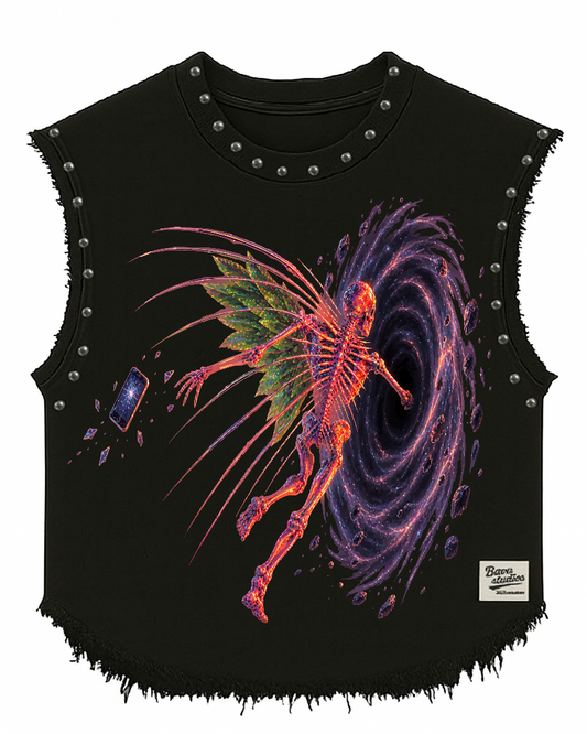 ENTER THE PORTAL UNISEX BLACK VEST (BOXYFIT)