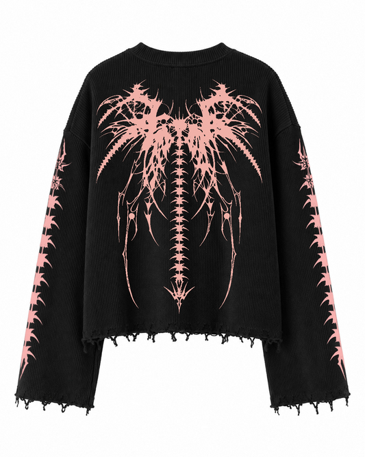 THE LAST SERAPH UNISEX BLACK SWEATSHIRT (BOXYFIT)