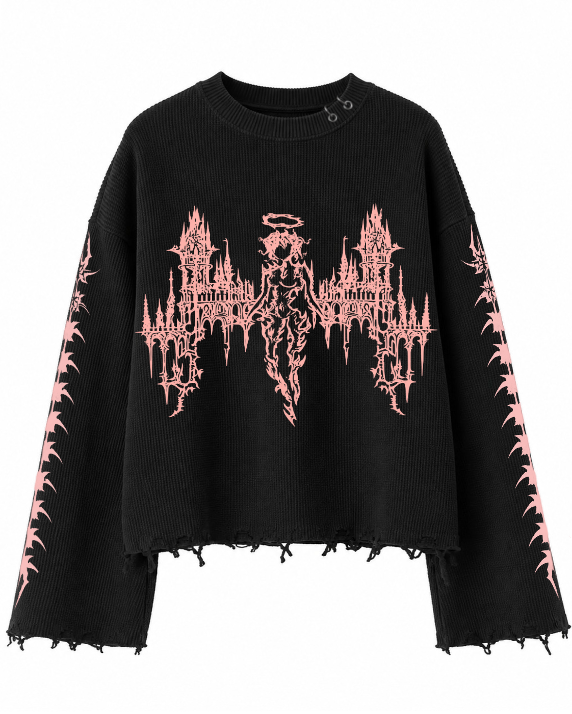 THE LAST SERAPH UNISEX BLACK SWEATSHIRT (BOXYFIT)