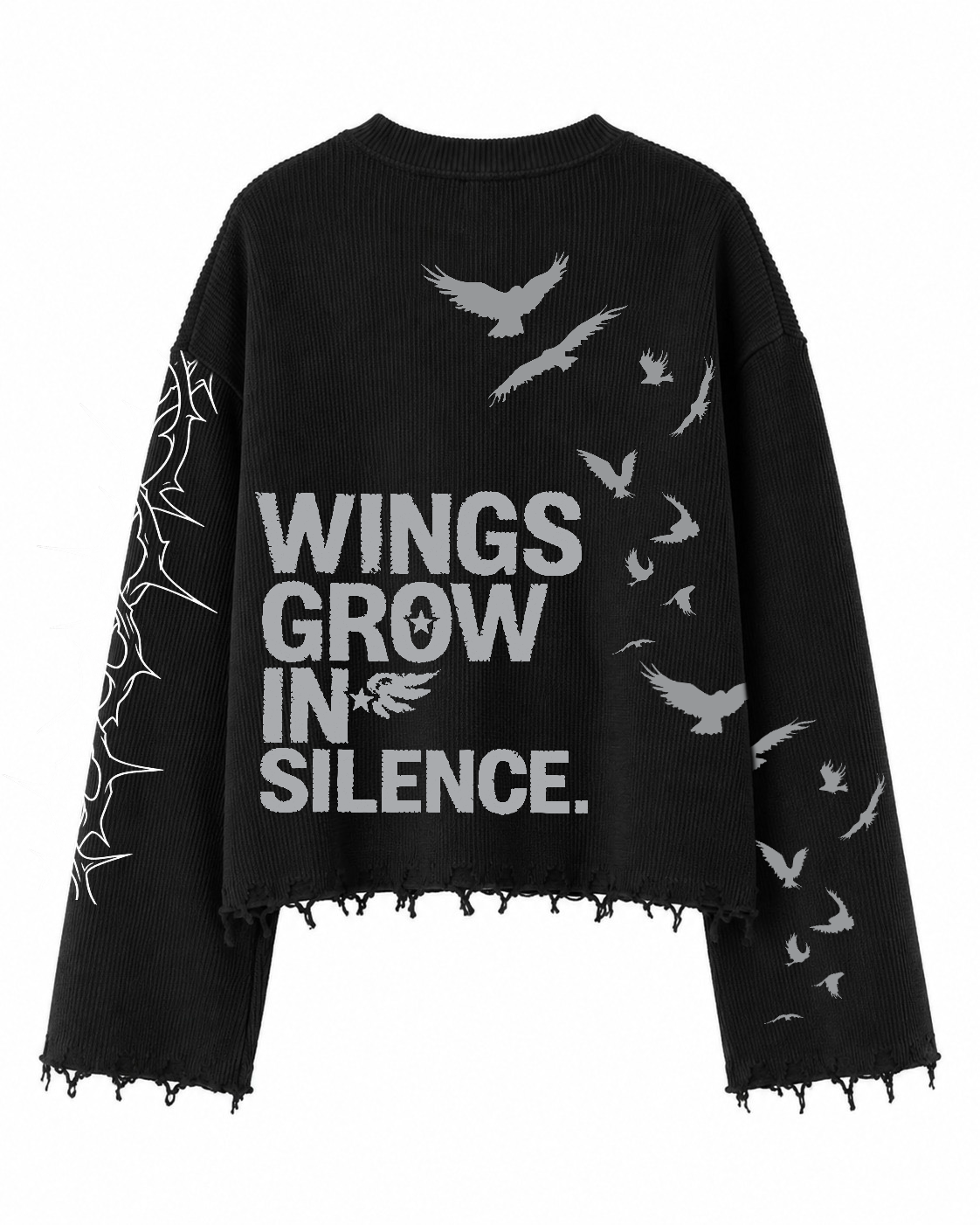 TRAPPED SOUL BLACK UNISEX SWEATSHIRT (BOXYFIT)