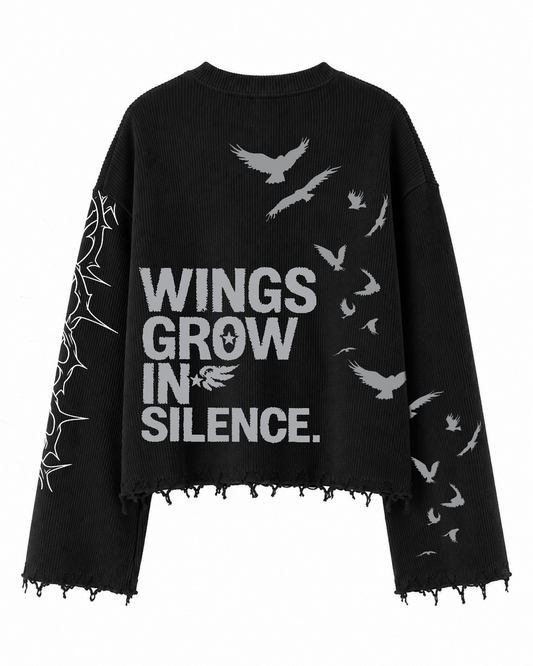 TRAPPED SOUL BLACK UNISEX SWEATSHIRT (BOXYFIT)