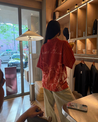 Sinner Society Red Oversize Shirt (Boxy fit)