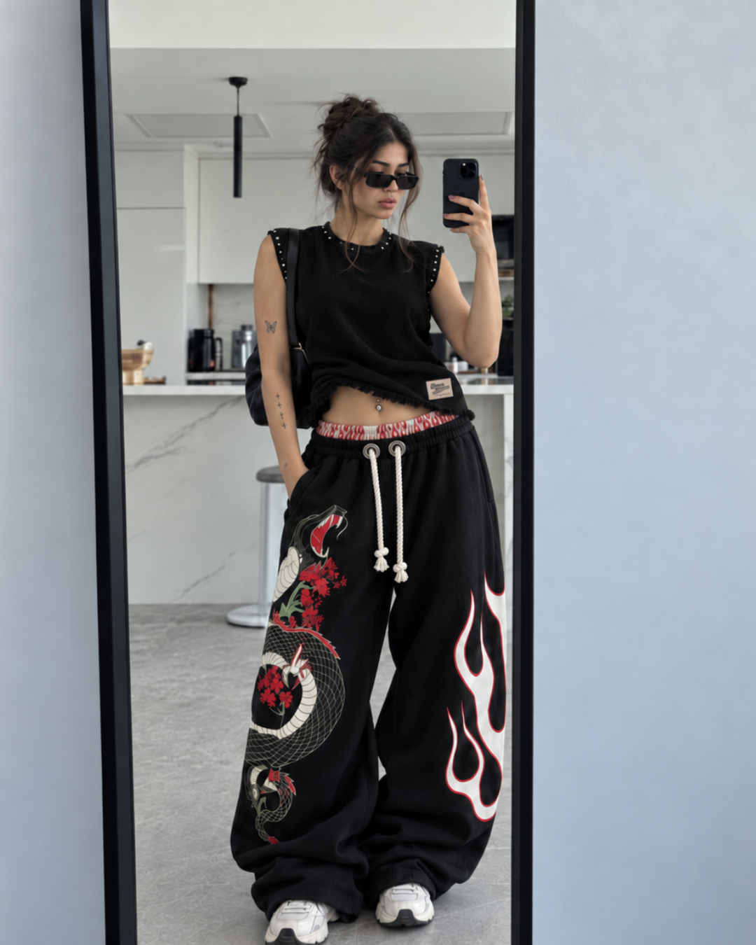 Vest & Dragon Sweatpants