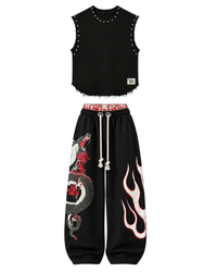 Vest & Dragon Sweatpants