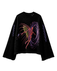 ENTER THE PORTAL UNISEX BLACK SWEATSHIRT (BOXYFIT)
