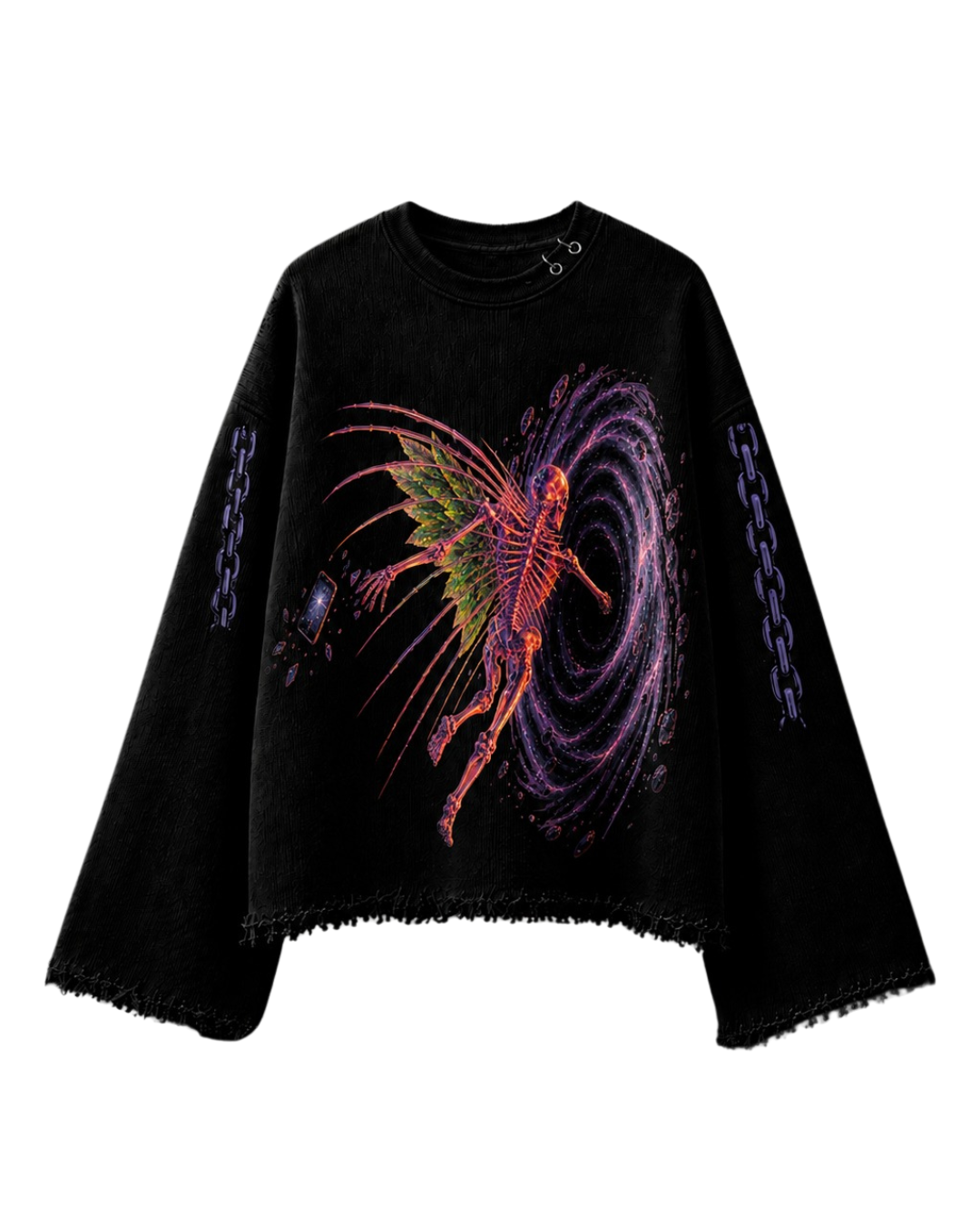 ENTER THE PORTAL UNISEX BLACK SWEATSHIRT (BOXYFIT)