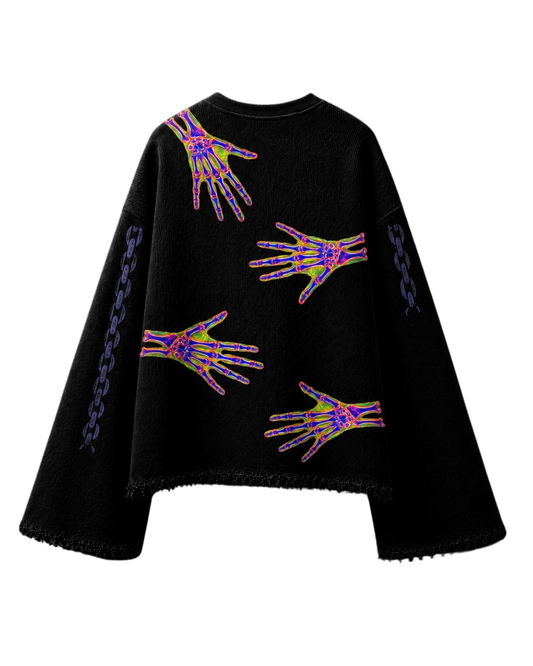 ENTER THE PORTAL UNISEX BLACK SWEATSHIRT (BOXYFIT)