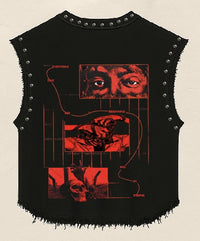 AWAKENDED UNISEX BLACK VEST (BOXYFIT)