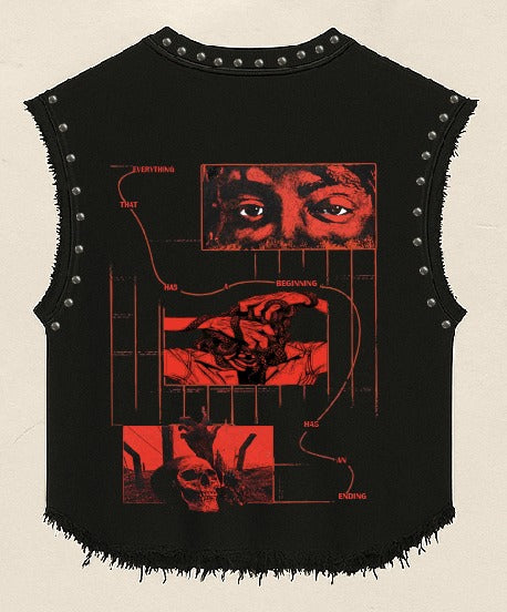 AWAKENDED UNISEX BLACK VEST (BOXYFIT)