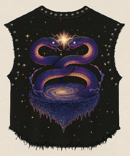 PSYCHIC UNISEX BLACK VEST (BOXYFIT)