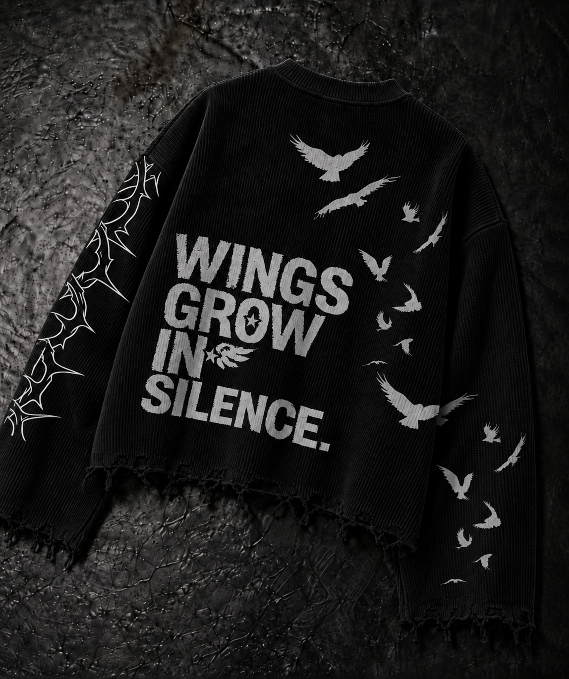 TRAPPED SOUL BLACK UNISEX SWEATSHIRT (BOXYFIT)