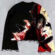 Itachi Uchiha “Mind Split” Unisex Sweatshirt Offwhite | Black