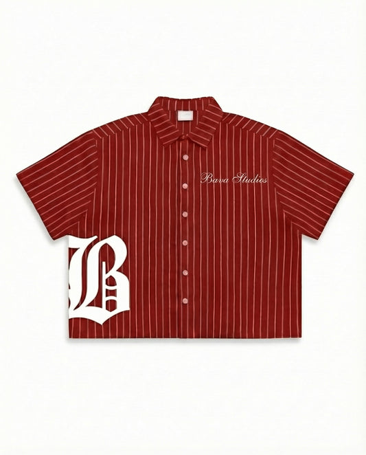 Sinner Society Red Oversize Shirt (Boxy fit)
