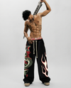 DRAGON | UNISEX BAGGY FIT BLACK ALL SEASON SWEATPANTS