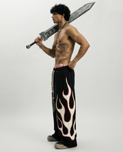 DRAGON | UNISEX BAGGY FIT BLACK ALL SEASON SWEATPANTS