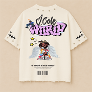 JCOLE OVERSIZE UNISEX OFF-WHITE TSHIRT (BOXYFIT)