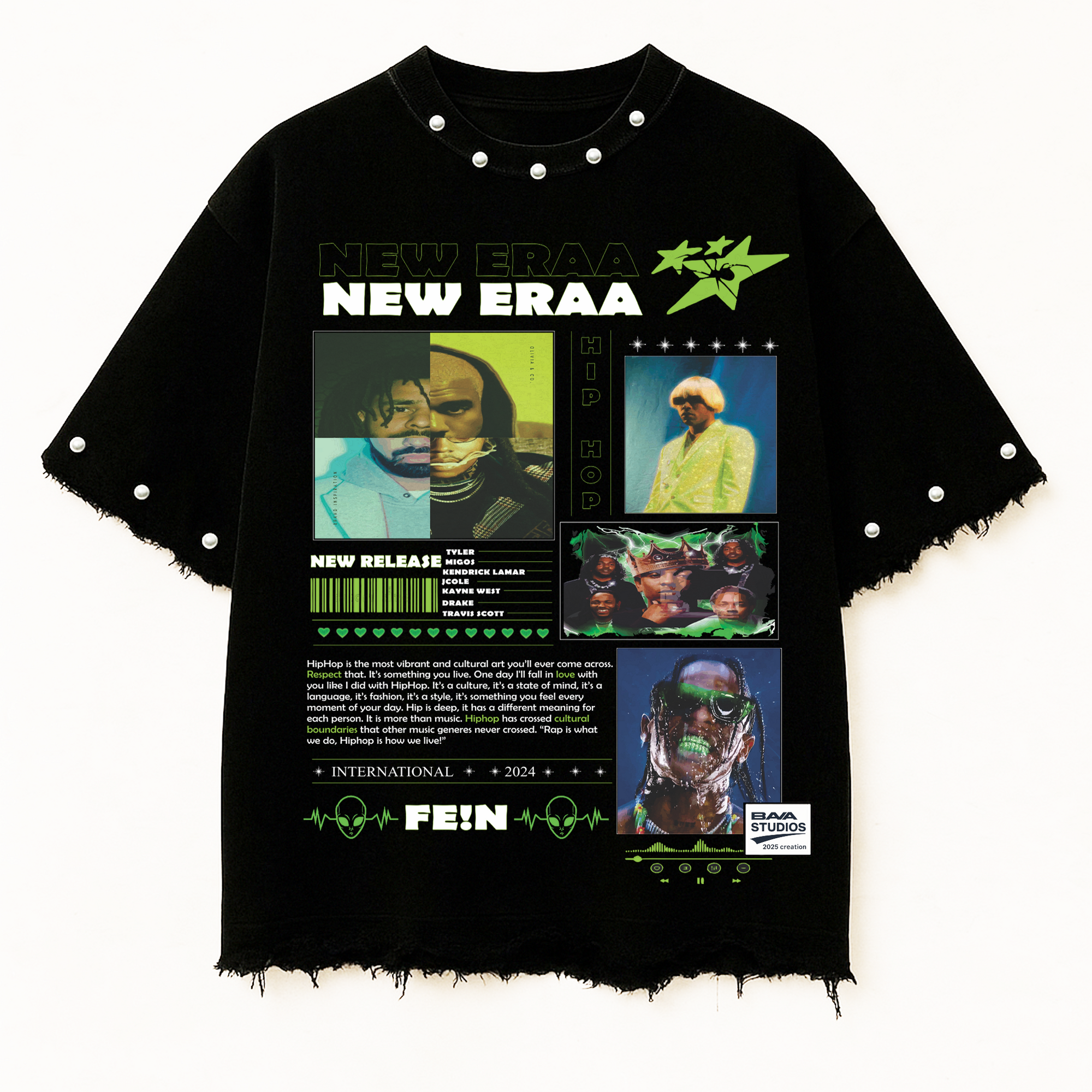 POP ICONS OVERSIZE UNISEX BLACK TSHIRT (BOXYFIT)