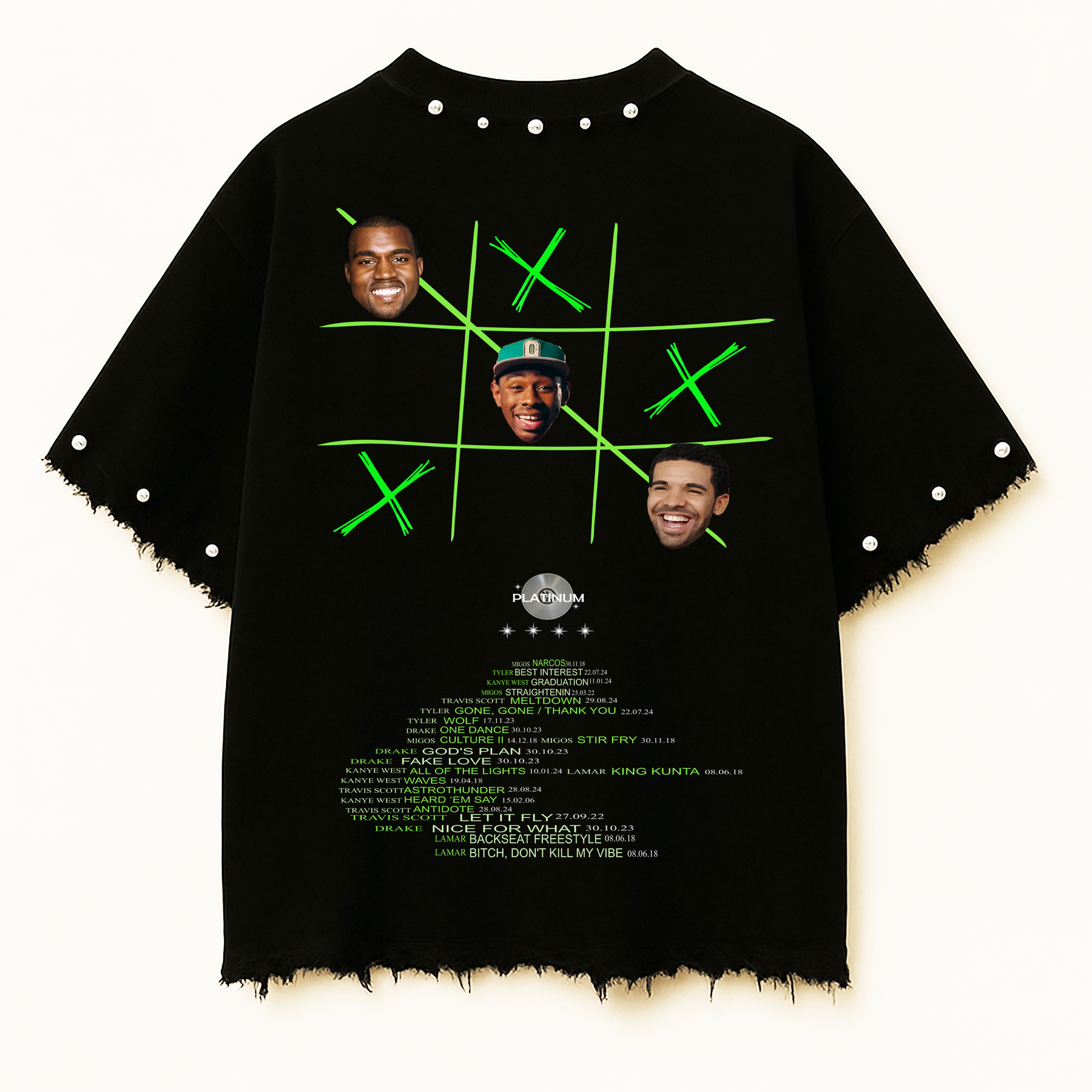 POP ICONS OVERSIZE UNISEX BLACK TSHIRT (BOXYFIT)