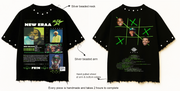 POP ICONS OVERSIZE UNISEX BLACK TSHIRT (BOXYFIT)