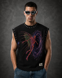 ENTER THE PORTAL UNISEX BLACK VEST (BOXYFIT)
