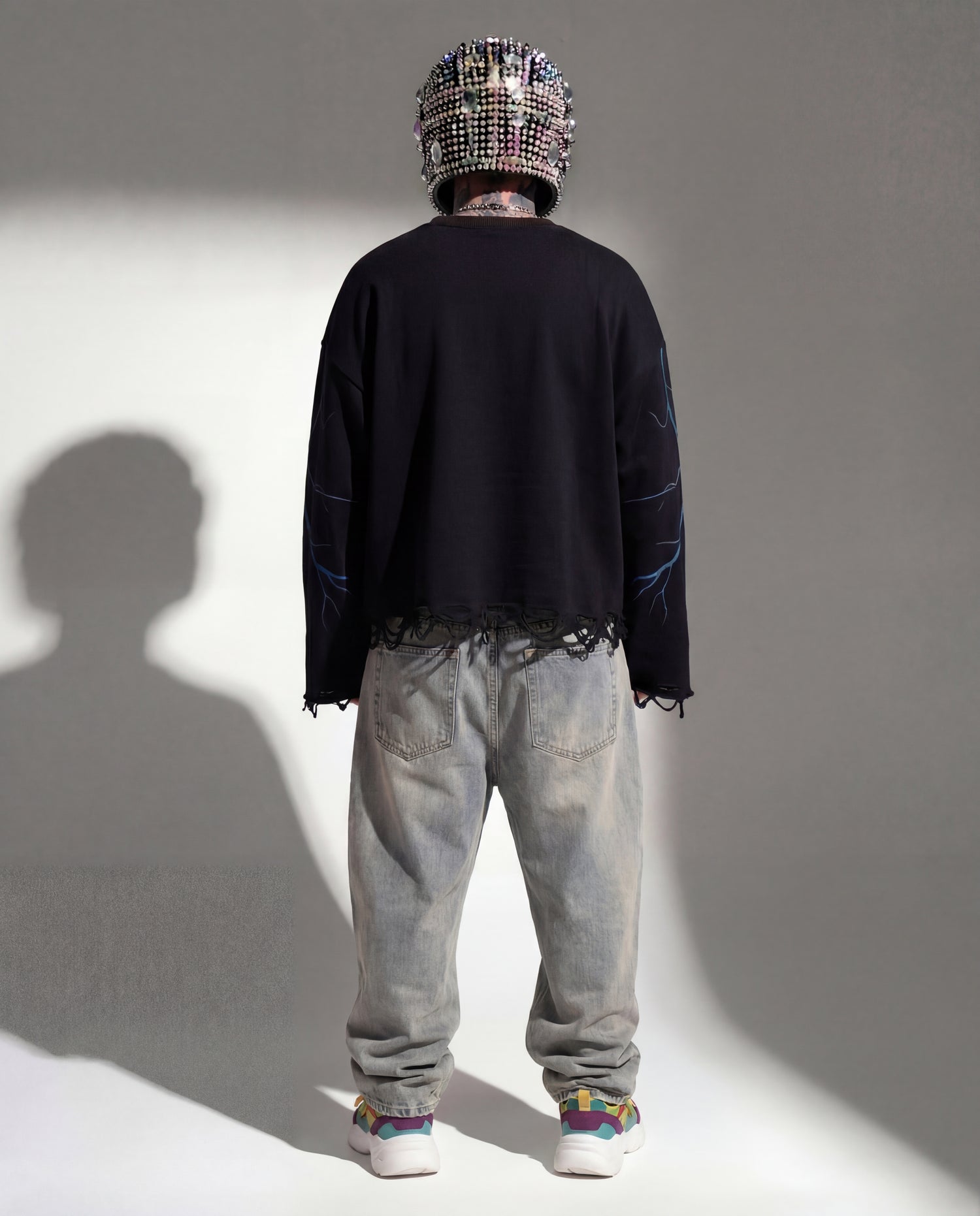 PSYCHEDELLIC TRIP BLACK SWEATSHIRT (BOXY FIT)