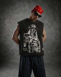 REST IN ECSTASY UNISEX BLACK VEST (BOXYFIT) (Copy)