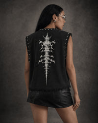 REST IN ECSTASY UNISEX BLACK VEST (BOXYFIT) (Copy)