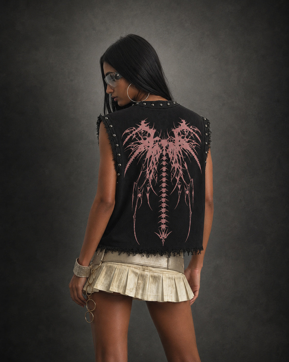THE LAST SERAPH UNISEX BLACK VEST (BOXYFIT)