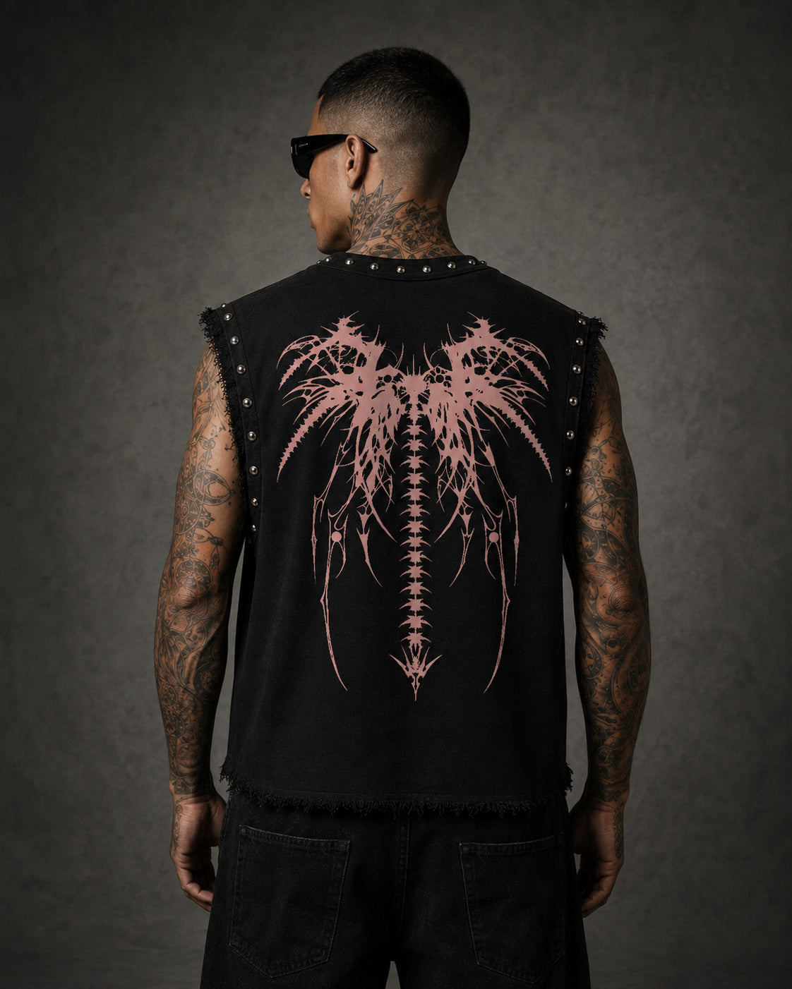 THE LAST SERAPH UNISEX BLACK VEST (BOXYFIT)