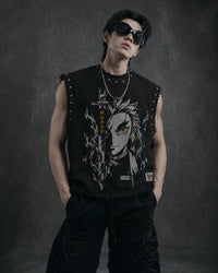 DEMON SLAYER HASHIRA  UNISEX BLACK VEST (BOXYFIT)