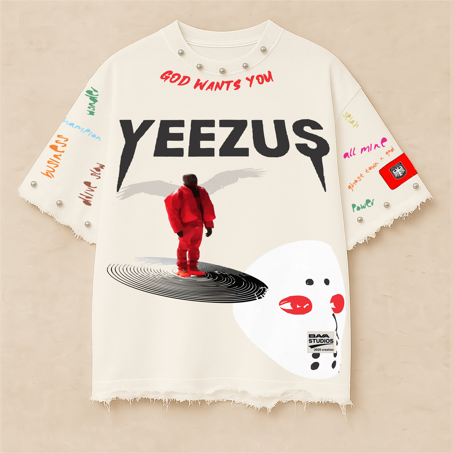 KANYE (YE) OVERSIZE UNISEX OFF-WHITE TSHIRT (BOXYFIT)